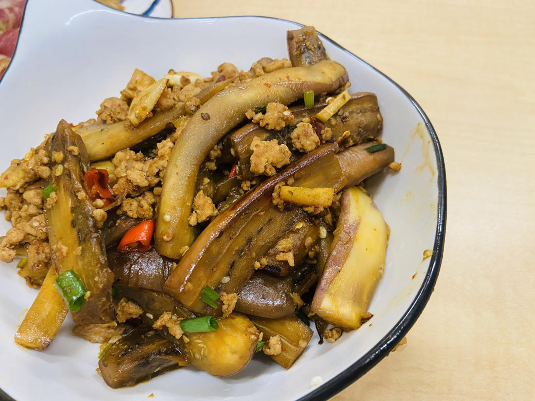红烧肉沫茄子