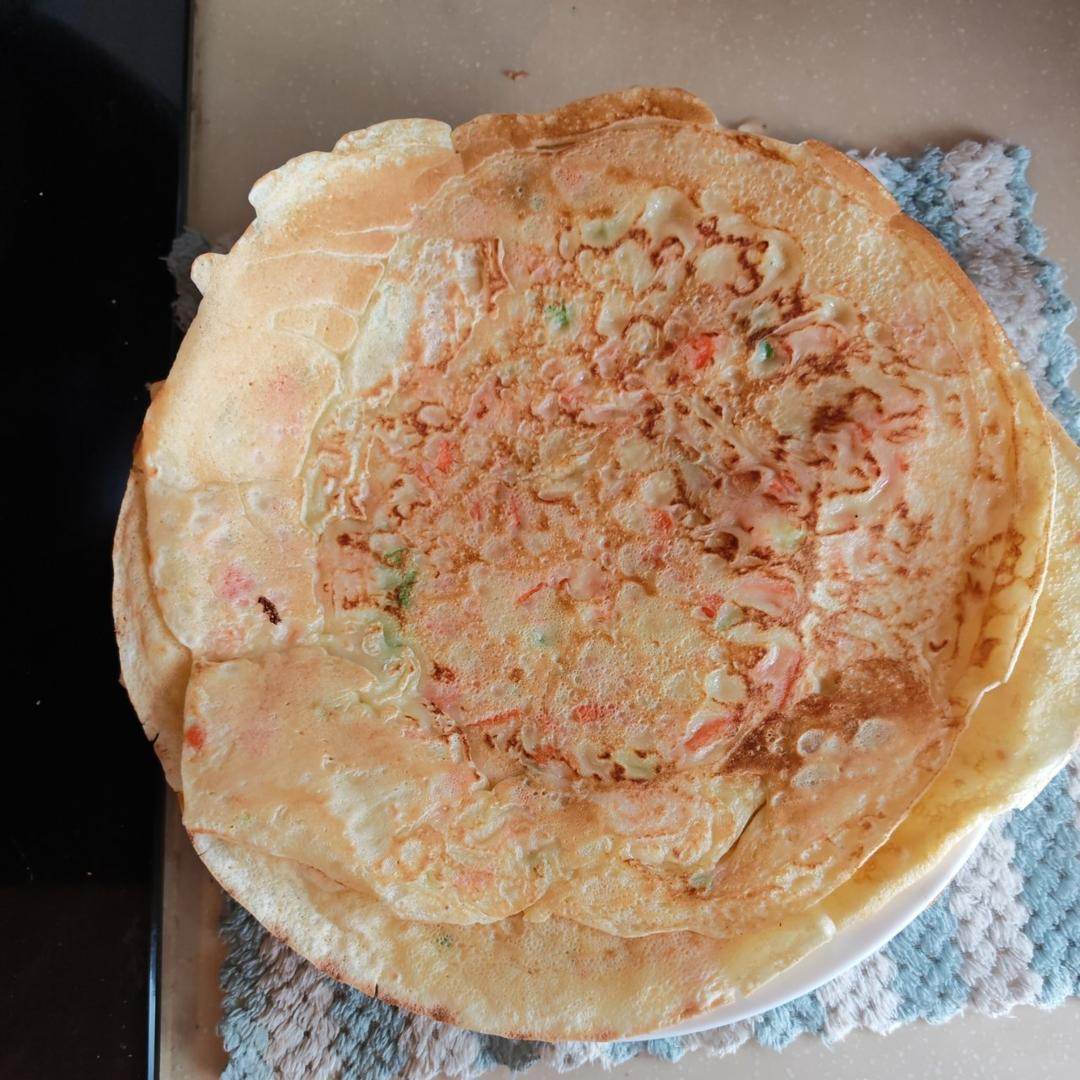 简单快手蔬菜鸡蛋煎饼