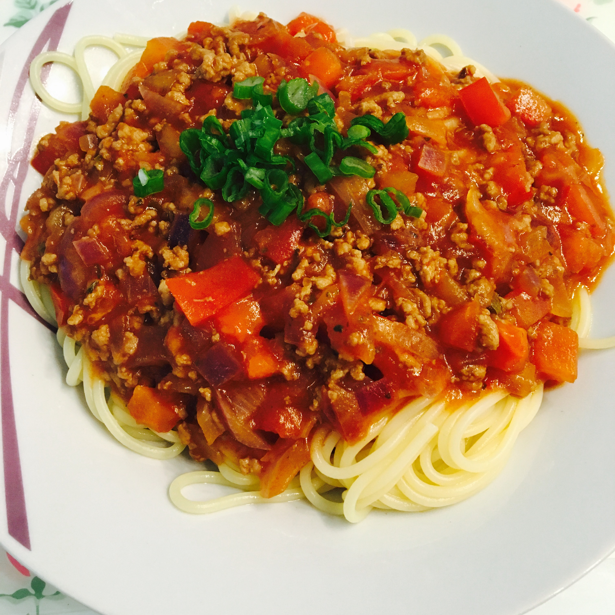 蕃茄蘑菇肉酱意大利面
