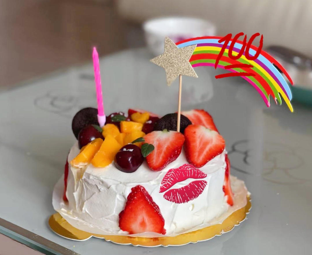 鲜花生日蛋糕（6寸戚风）
