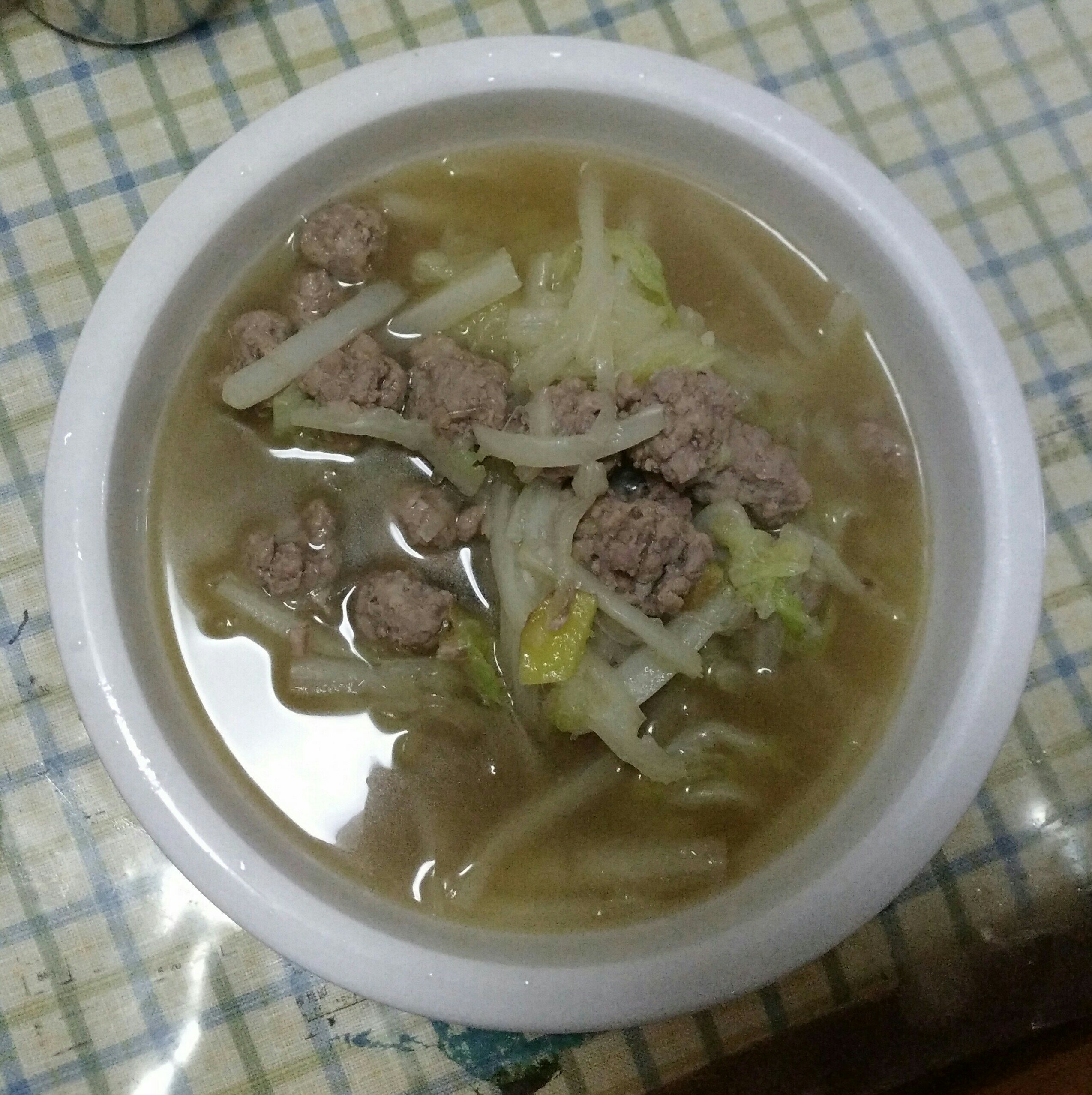 白菜肉丸汤