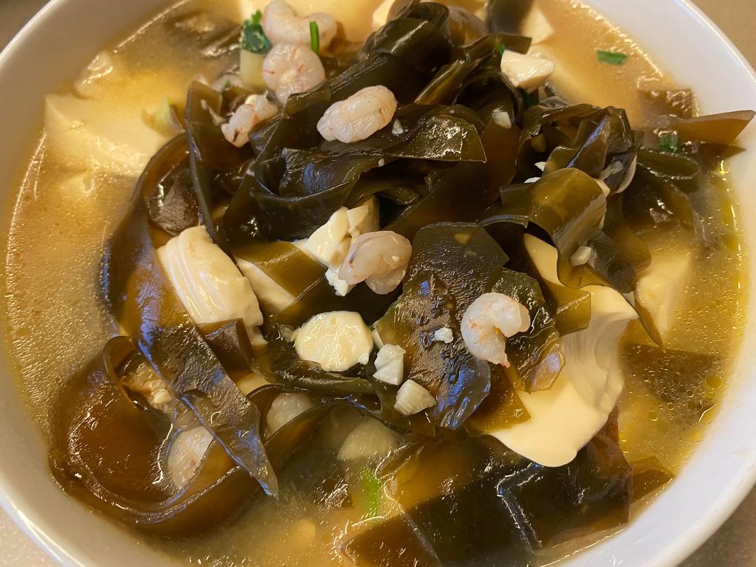 海带豆腐虾仁汤的做法
