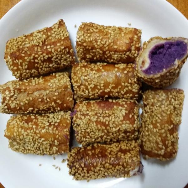 紫薯芝麻吐司卷