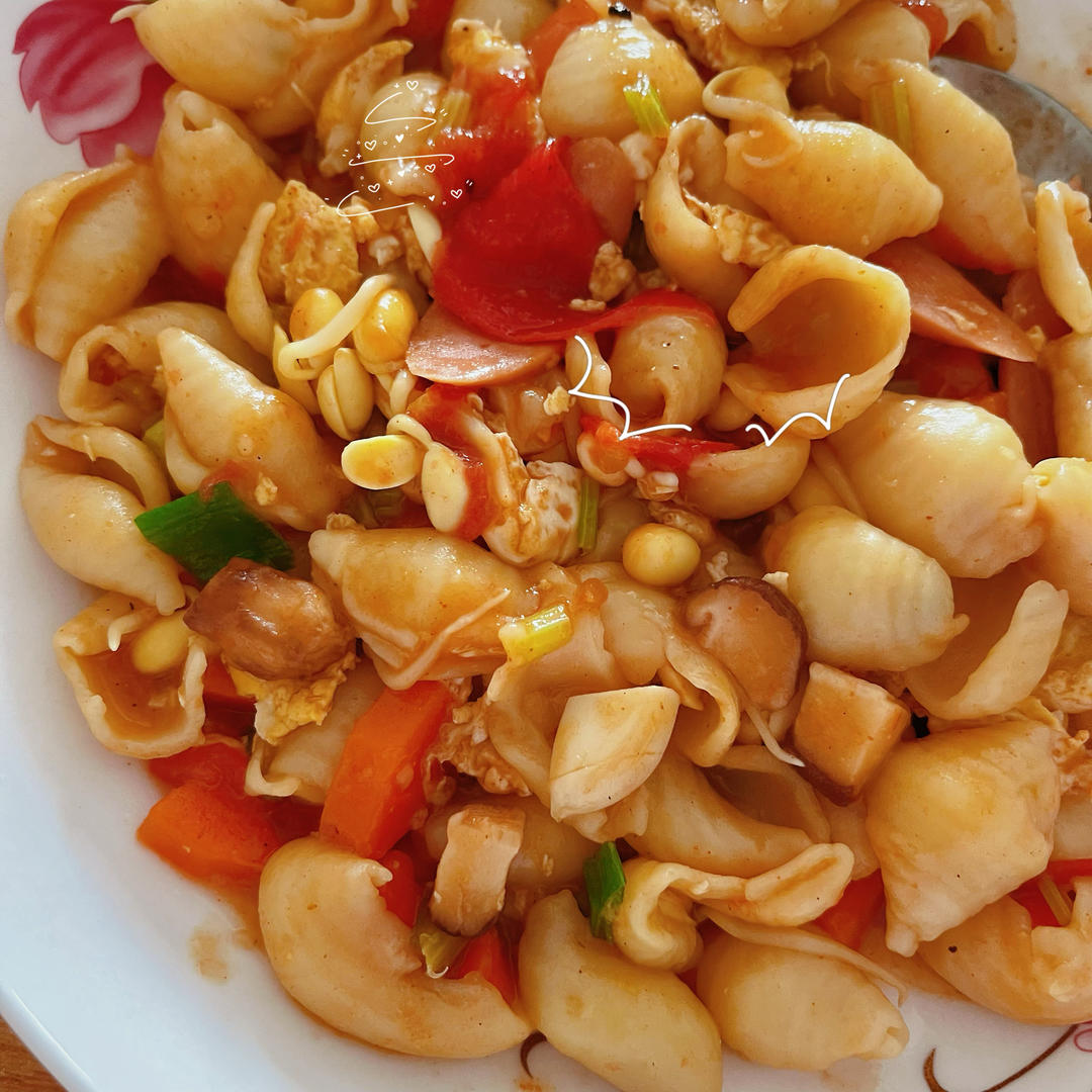 炒猫耳朵面（炒麻食）