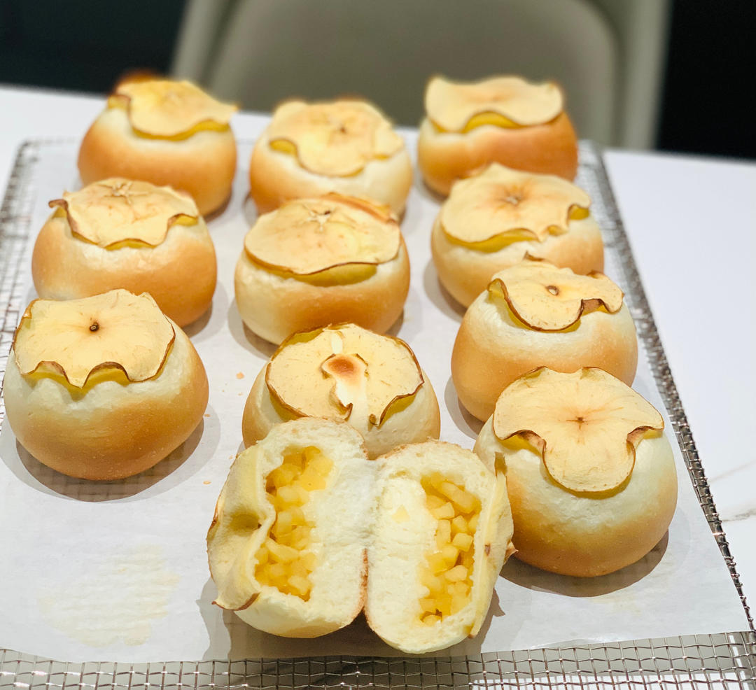 🍎日式苹果面包|高颜值|酸酸甜甜|松软好吃