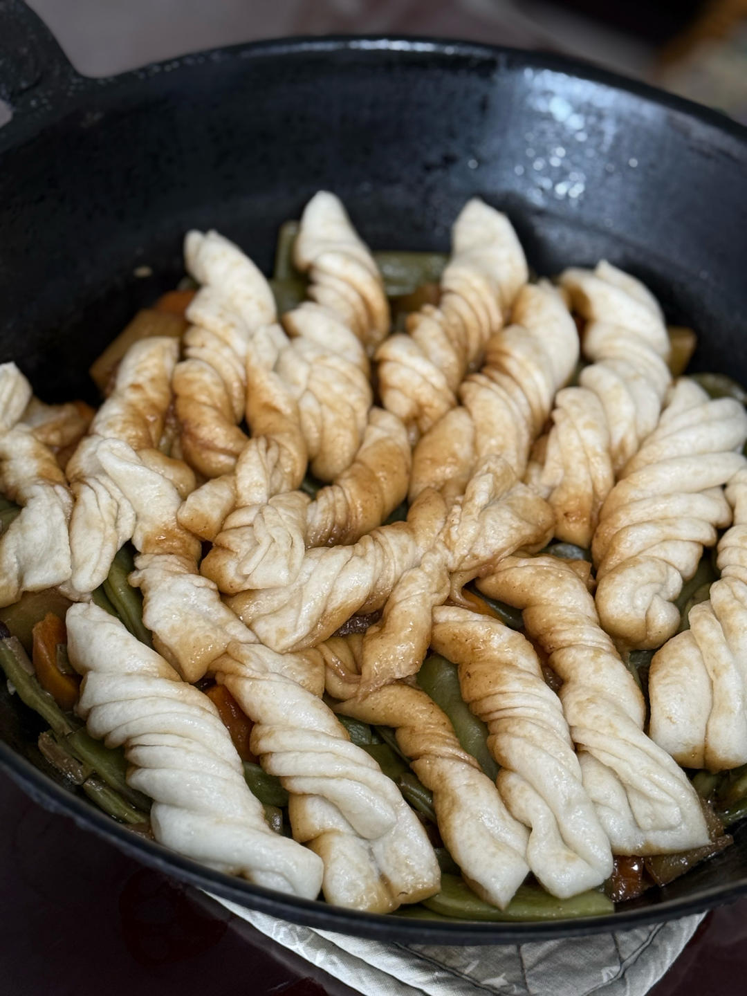 排骨豆角焖卷子