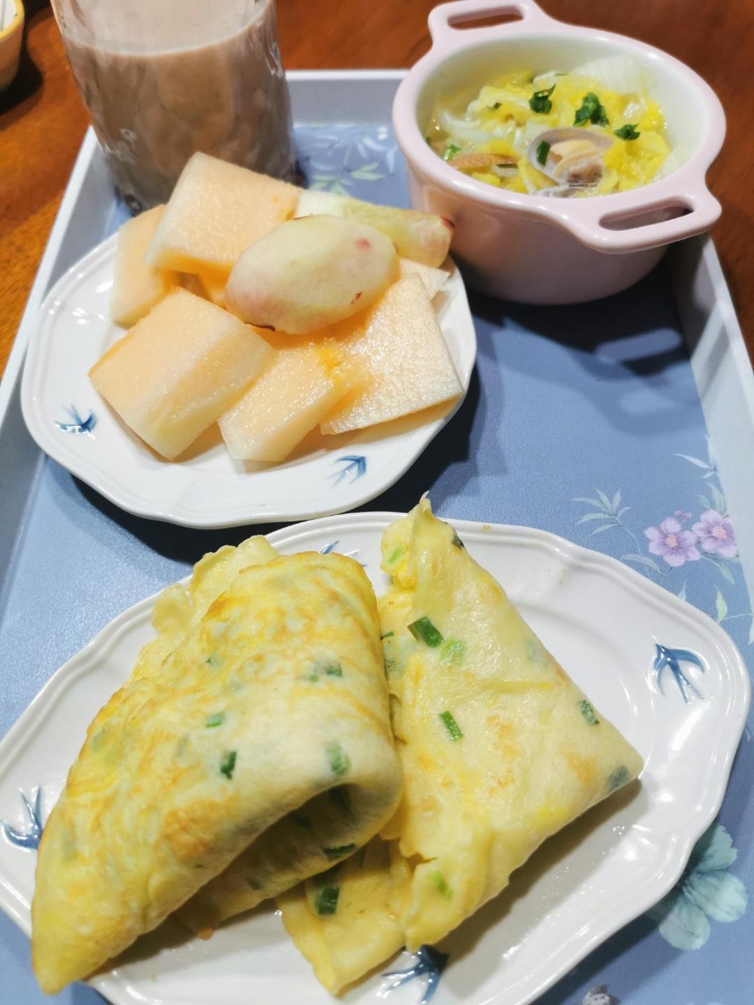 快速早餐鸡蛋葱花饼