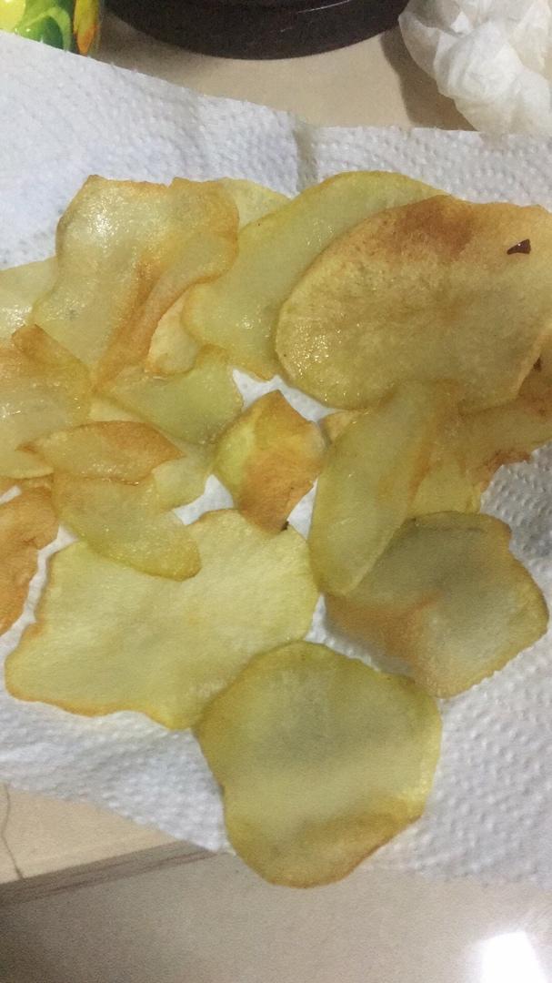 超简便的炸薯片 炸土豆片