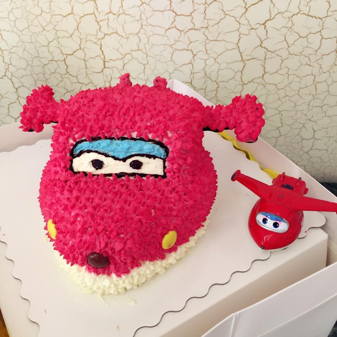 karry0308做的超级飞侠乐迪蛋糕