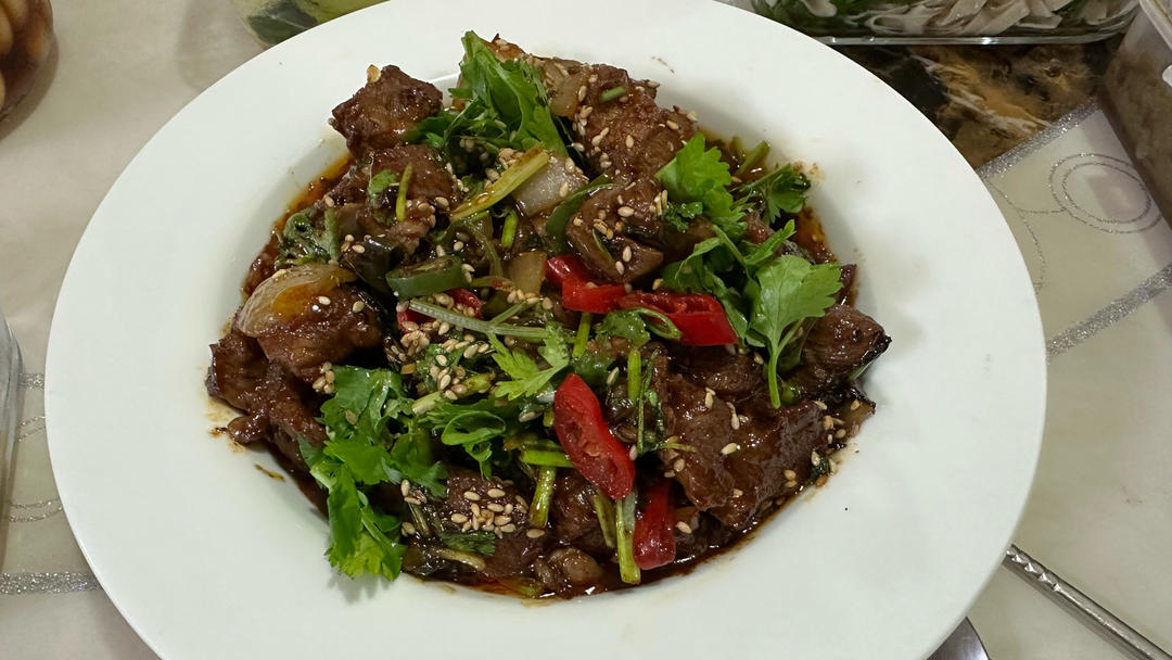 孜然羊肉粒