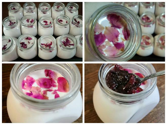 自制玫瑰酸奶的做法