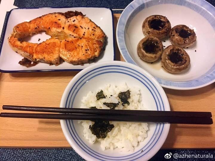 蒜油煎三文鱼排