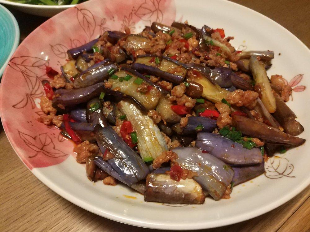 红烧肉沫茄子