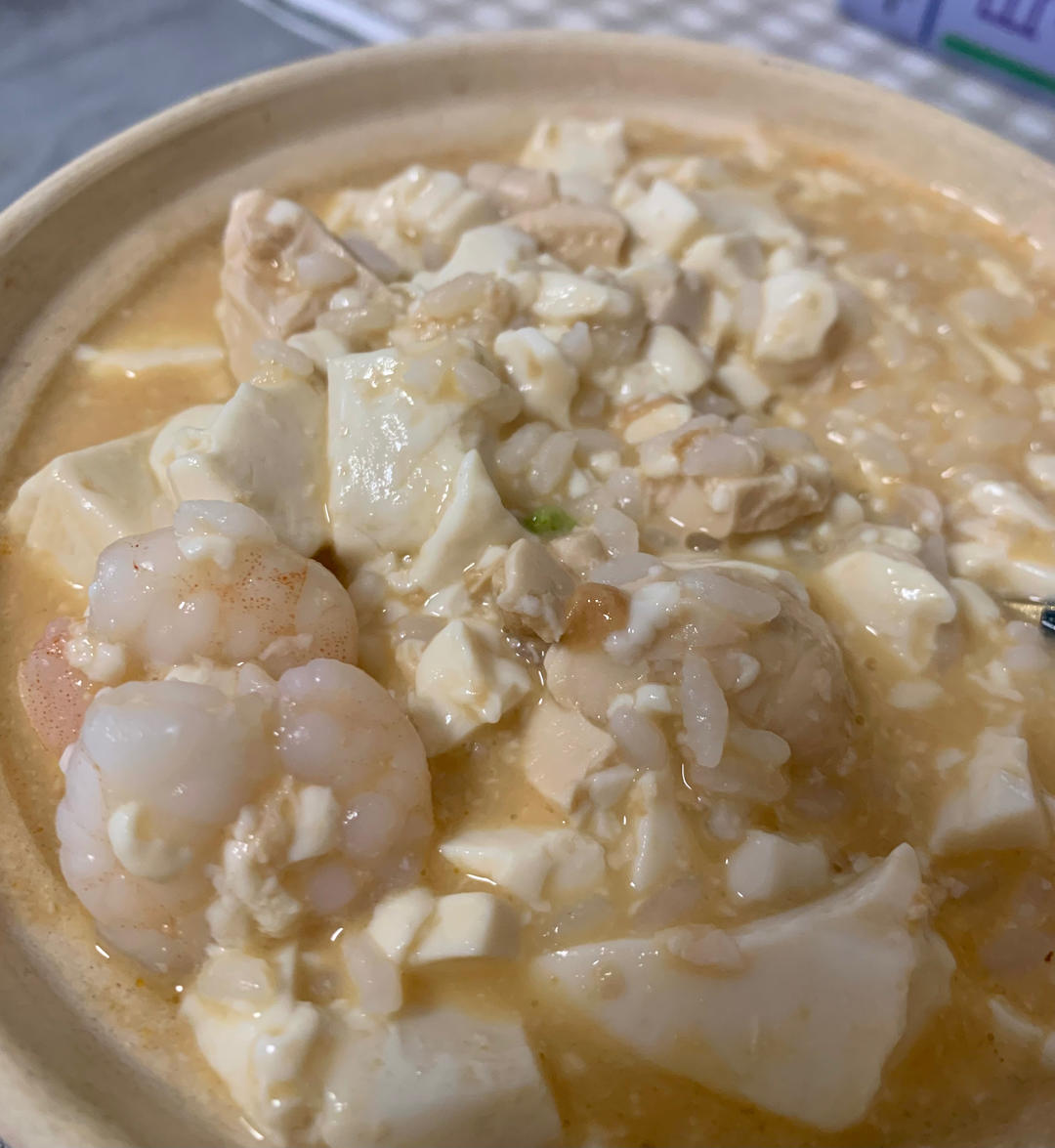 咸蛋黄虾仁嫩豆腐