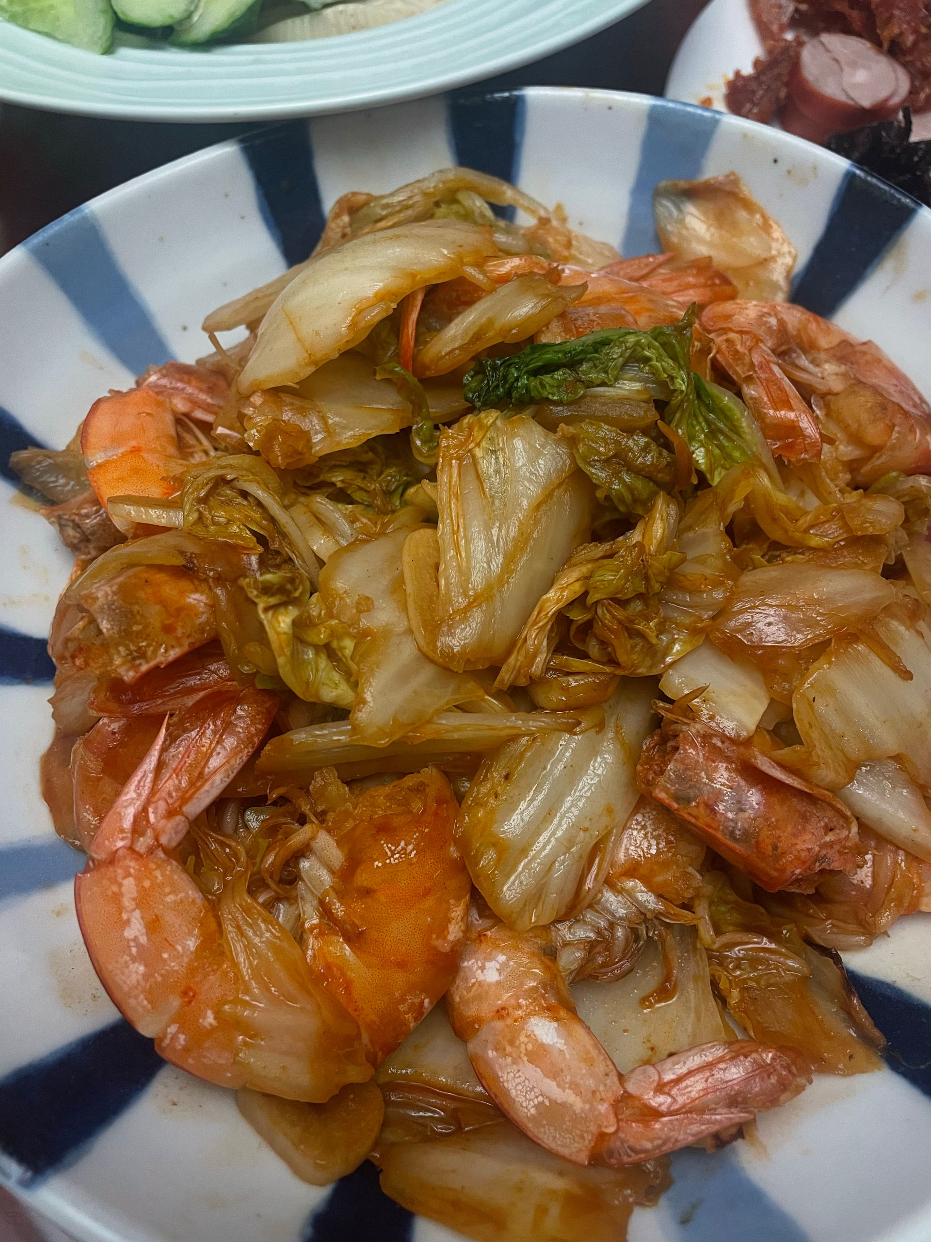 白菜炒大虾