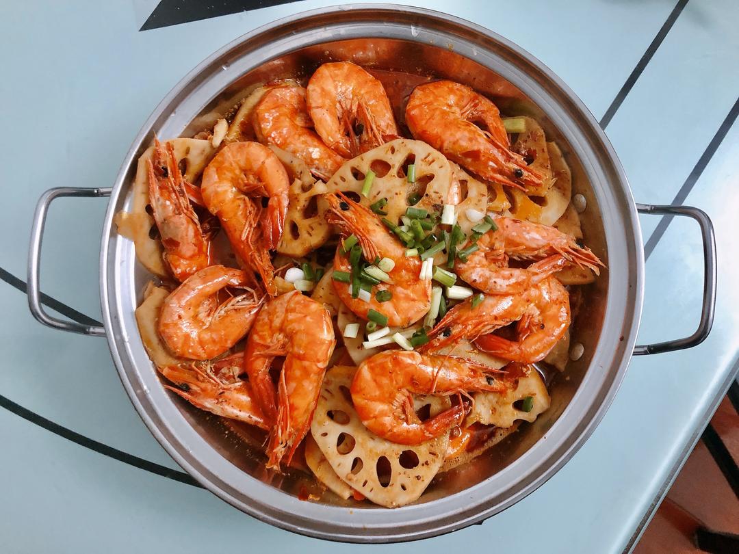 麻辣虾火锅的做法