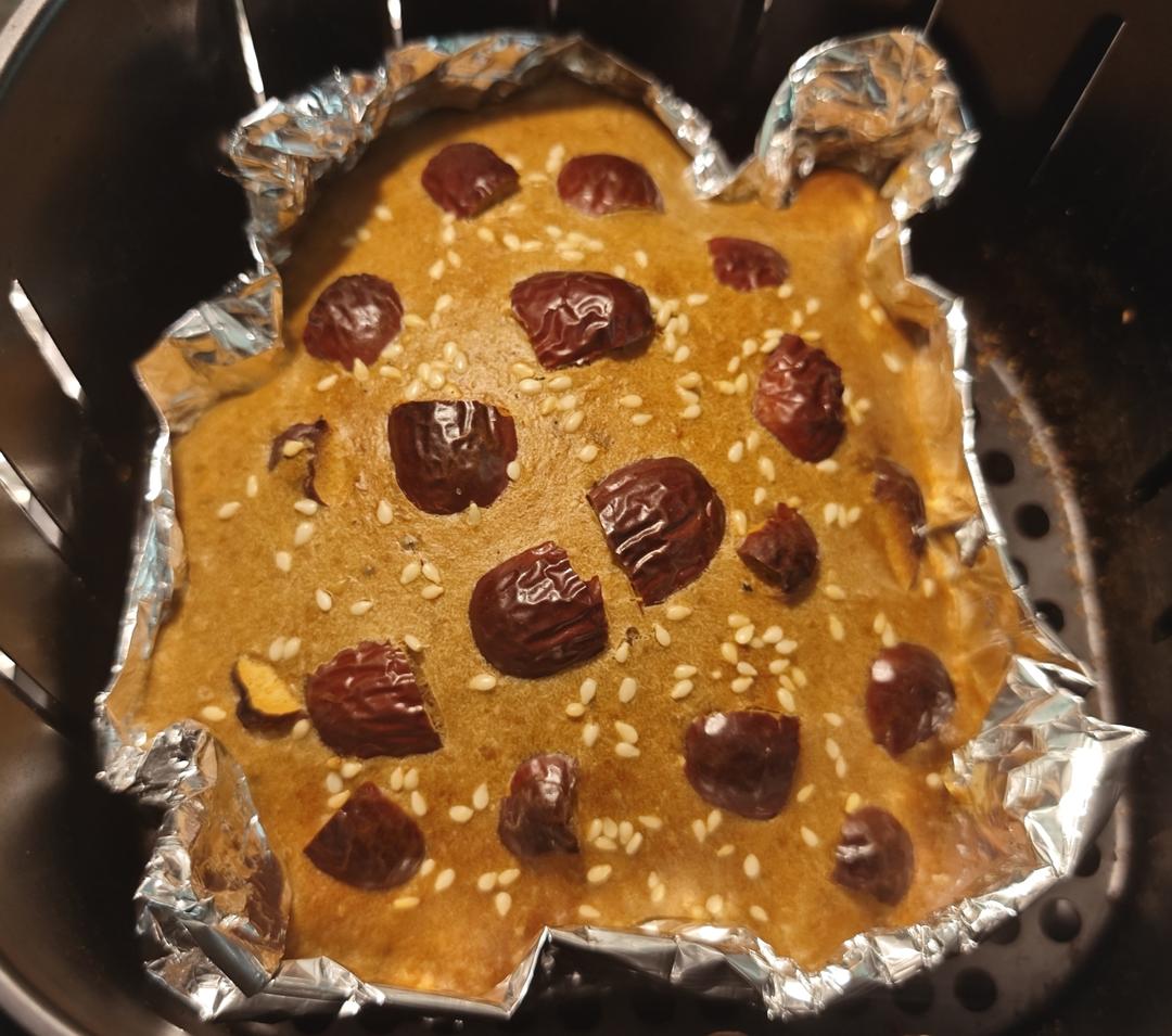 空气炸锅 普通面粉做核桃枣糕