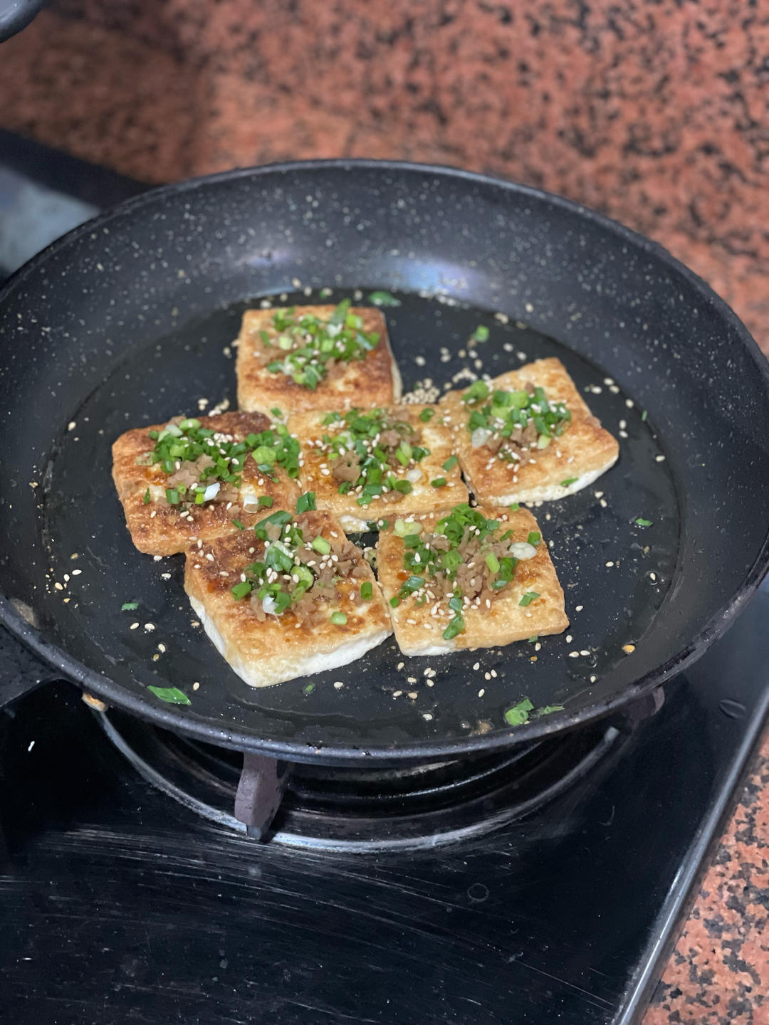 家庭版香煎铁板豆腐