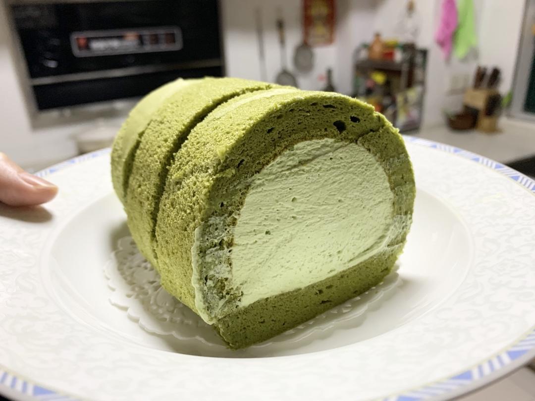 抹茶红豆蛋糕卷