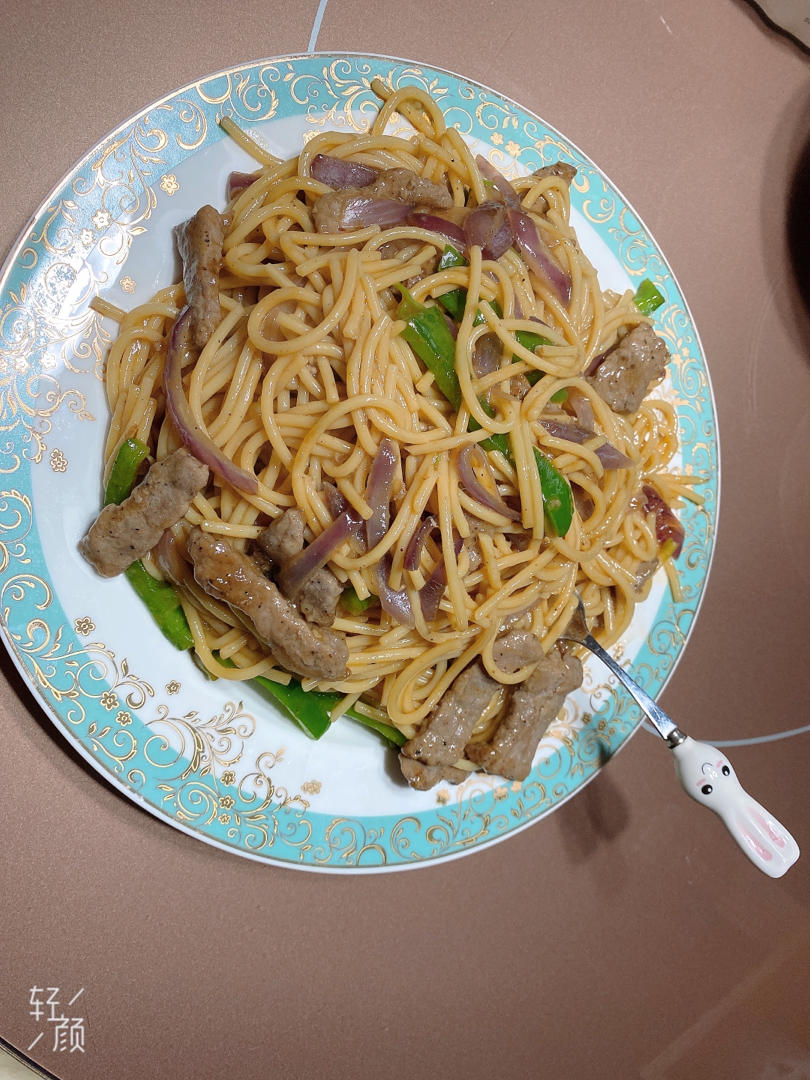 比餐厅好吃的黑椒牛柳意面🍝零失败简单教程
