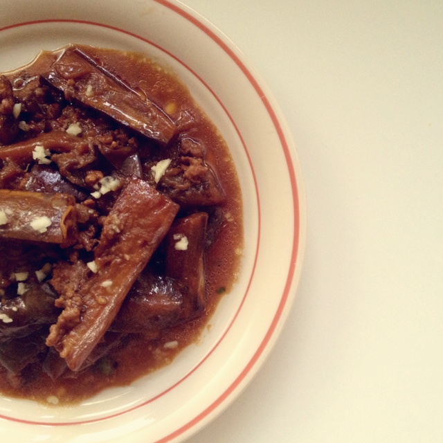 酱爆肉末茄子