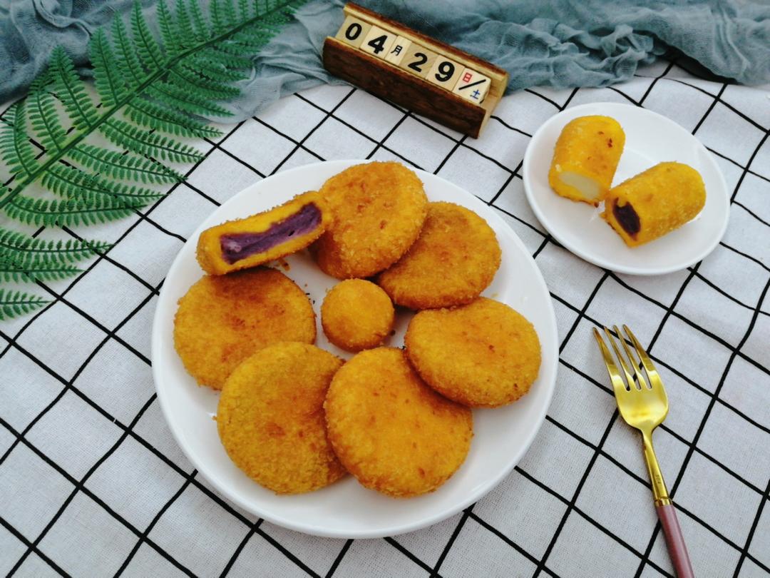 南瓜🎃芋泥饼、山药卷、炸金圆