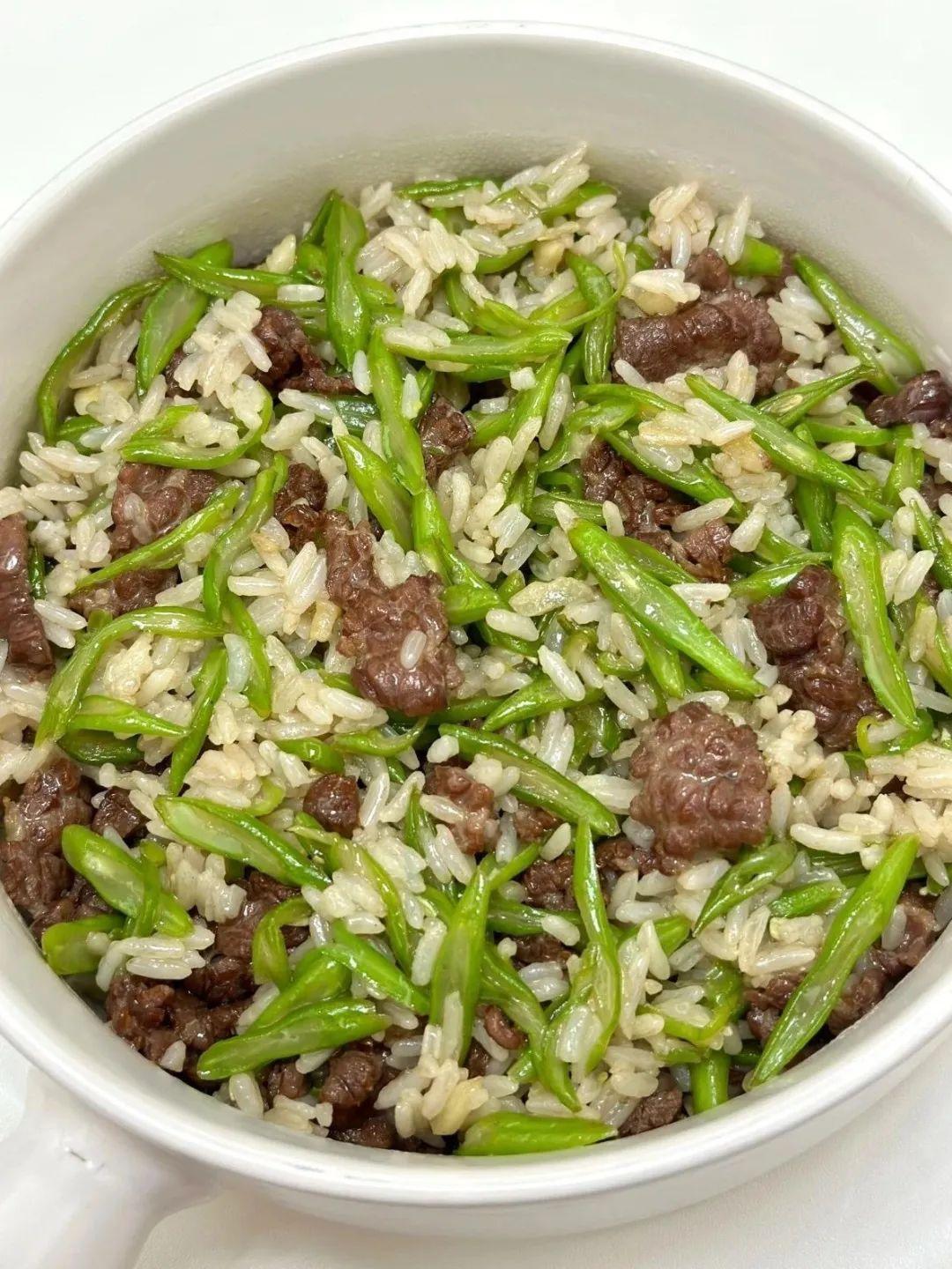 四季豆牛肉拌饭