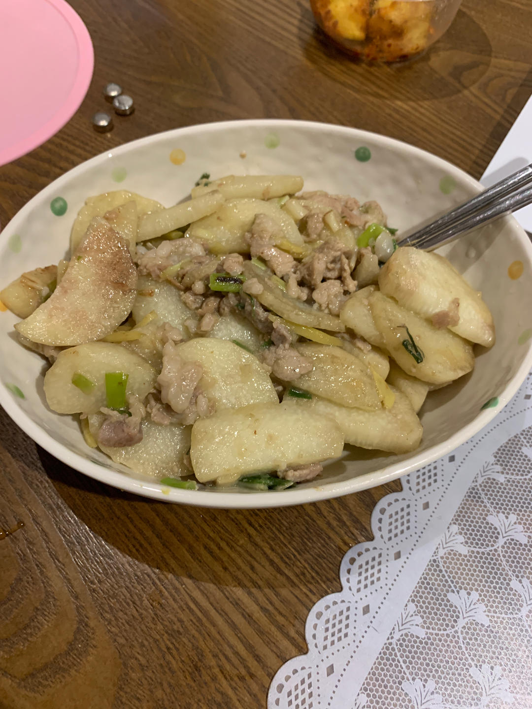 好吃到光盘的山药炒肉片