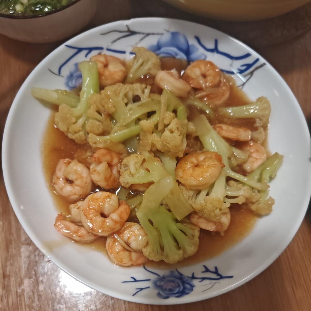 减肥去脂的西兰花炒虾仁