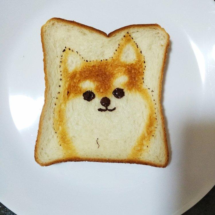 柴犬烤吐司片
