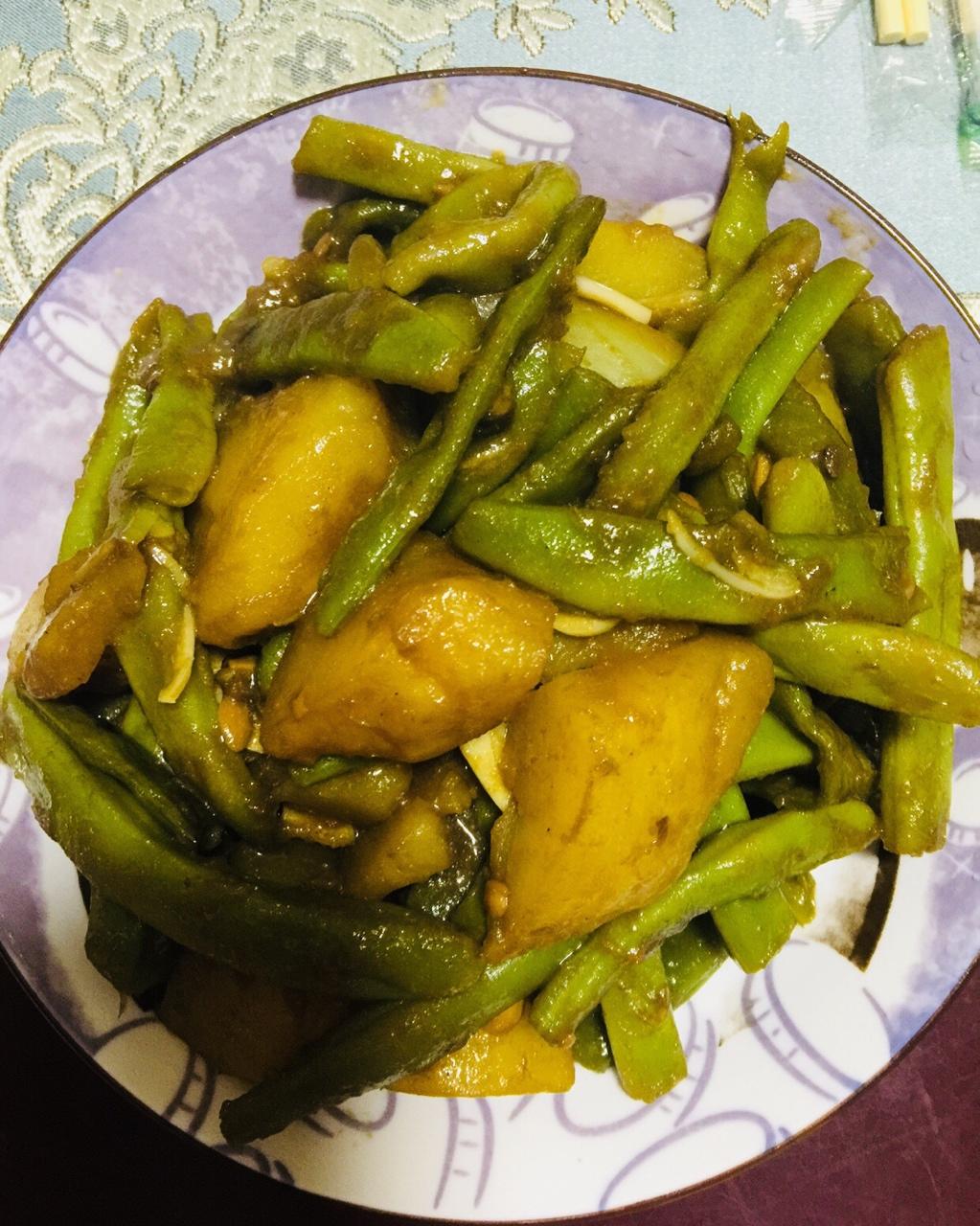 土豆炖豆角