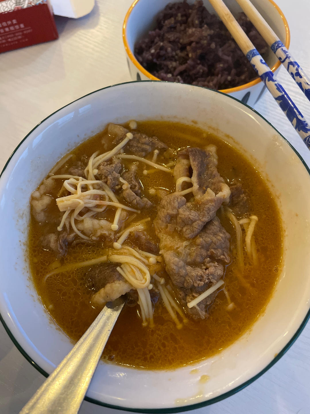 番茄肥牛金针菇