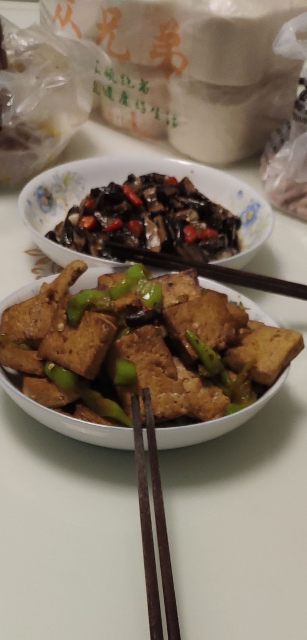 青椒炒豆腐