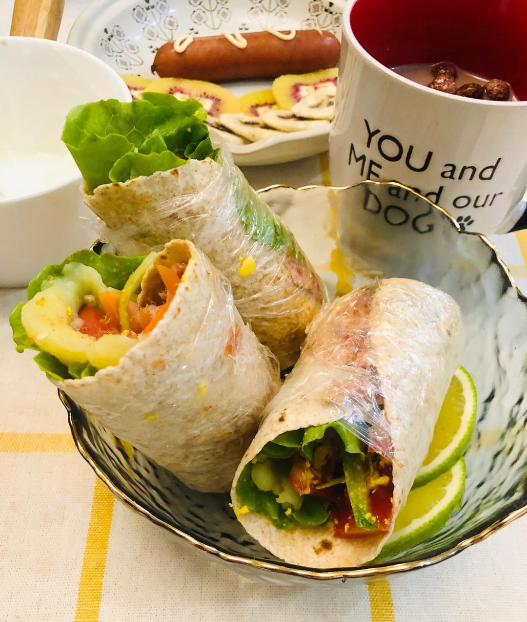 不一样的健康牛肉卷饼