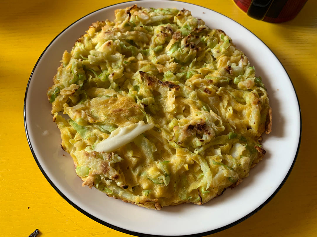 小清新早餐之卷心菜蛋饼