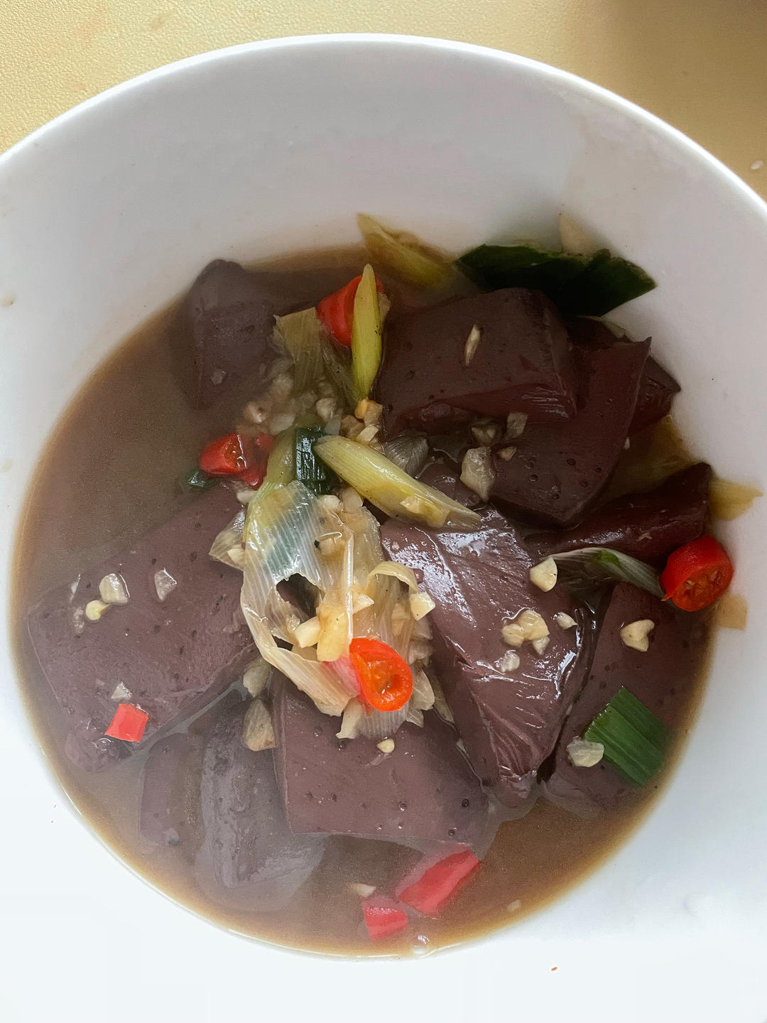 爆炒鸭血