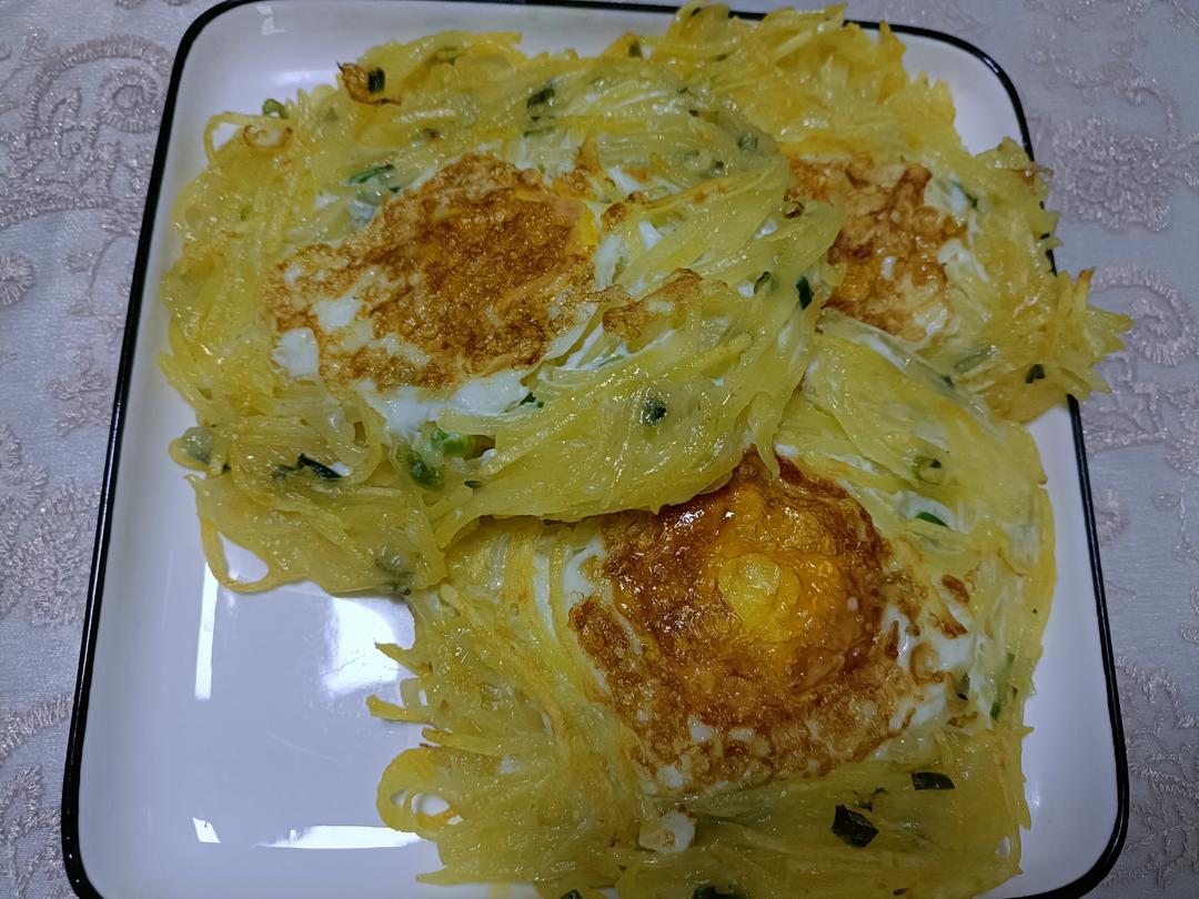 土豆丝鸡蛋饼