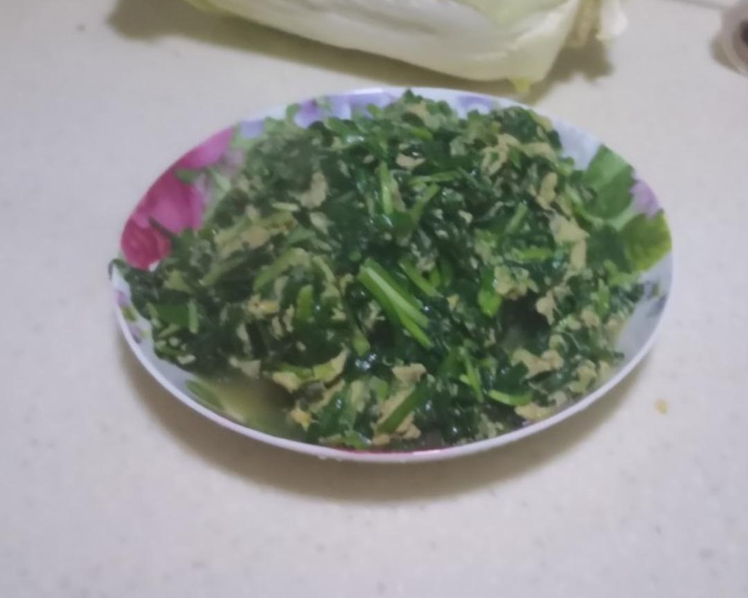 [十分钟快手菜]简单又美味——韭菜炒虾酱鸡蛋的做法 步骤7