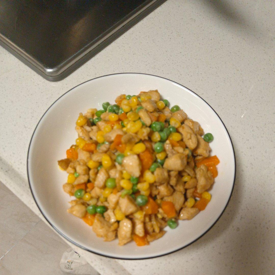 玉米鸡丁