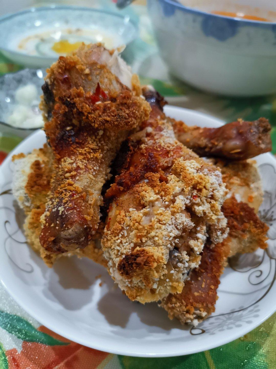 香酥炸鸡腿肉（低脂无油烤箱版）