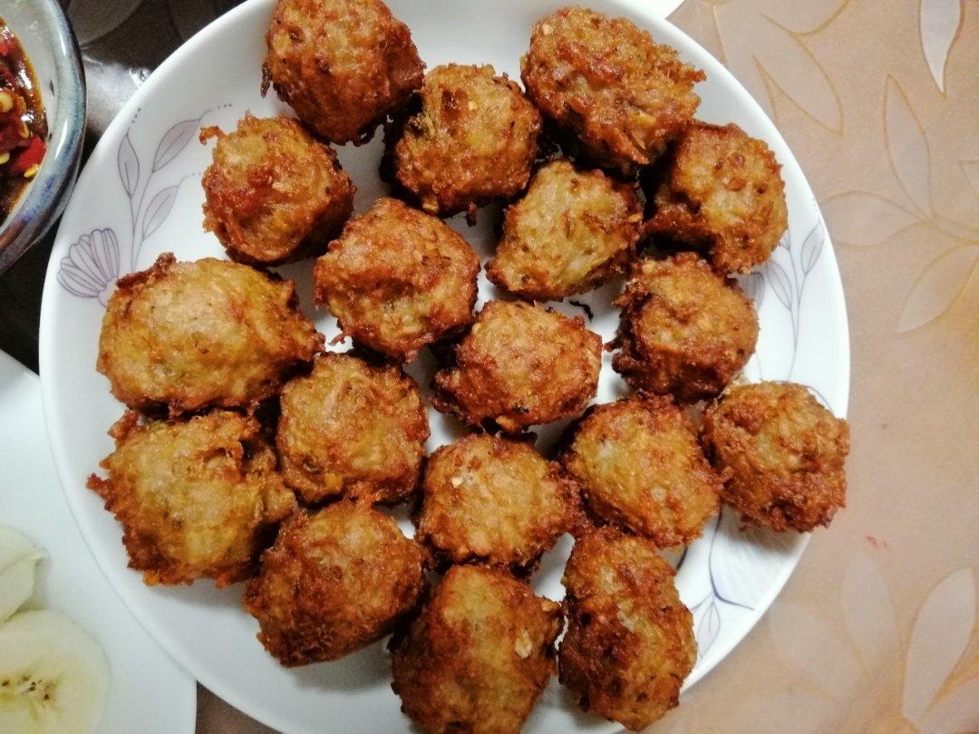 炸莲藕猪肉丸子-年味