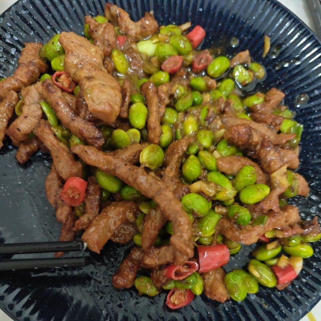 超香超好吃的毛豆炒牛肉