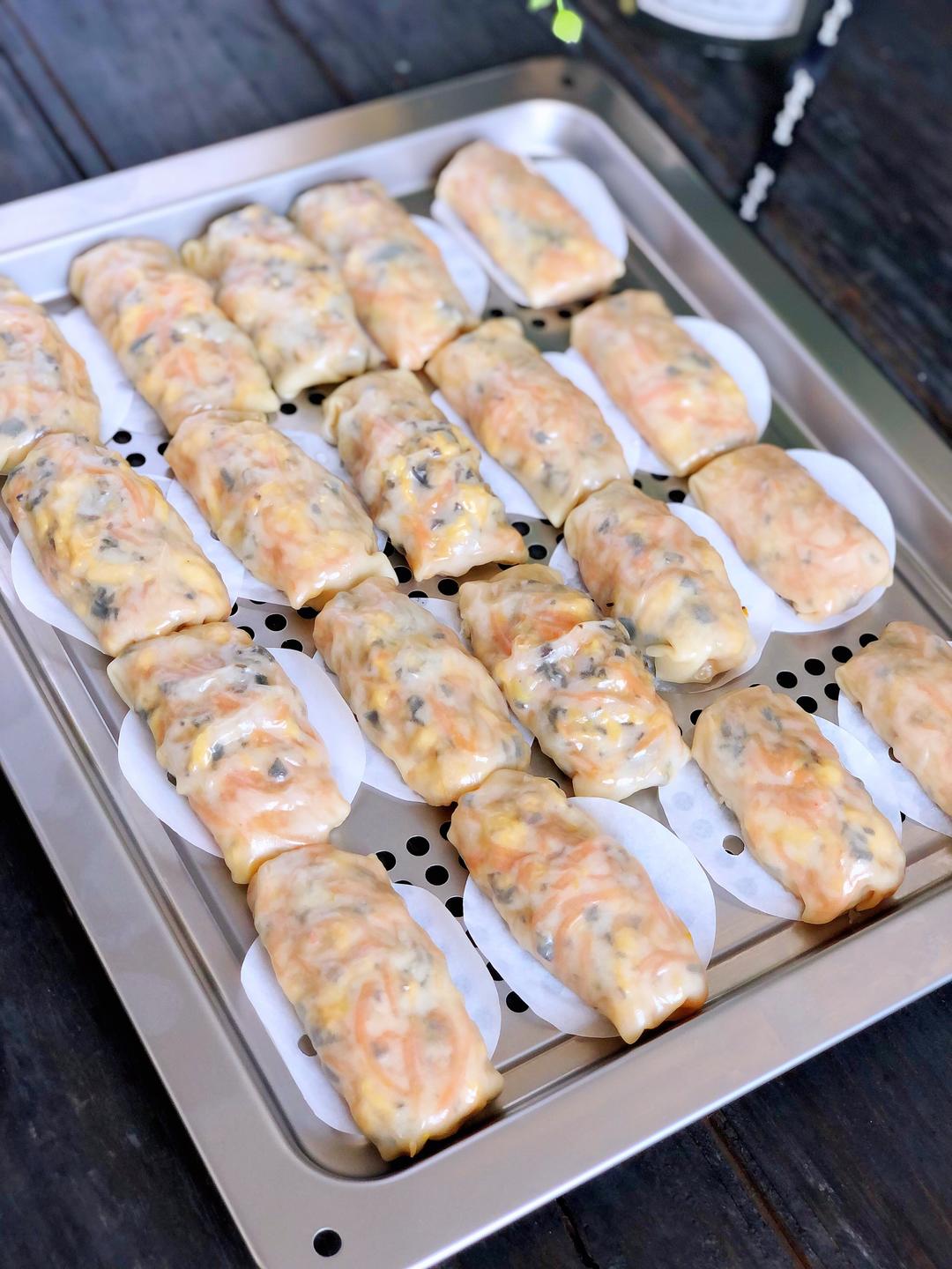 低脂素菜卷，无需揉面手不沾面，十分钟一锅简单又好吃，给肉都不换的做法