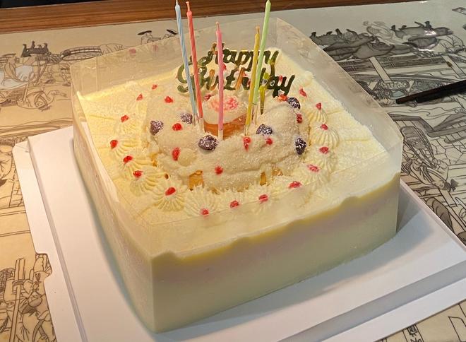 蜜桃芝士慕斯+花环泡芙双层生日蛋糕的做法