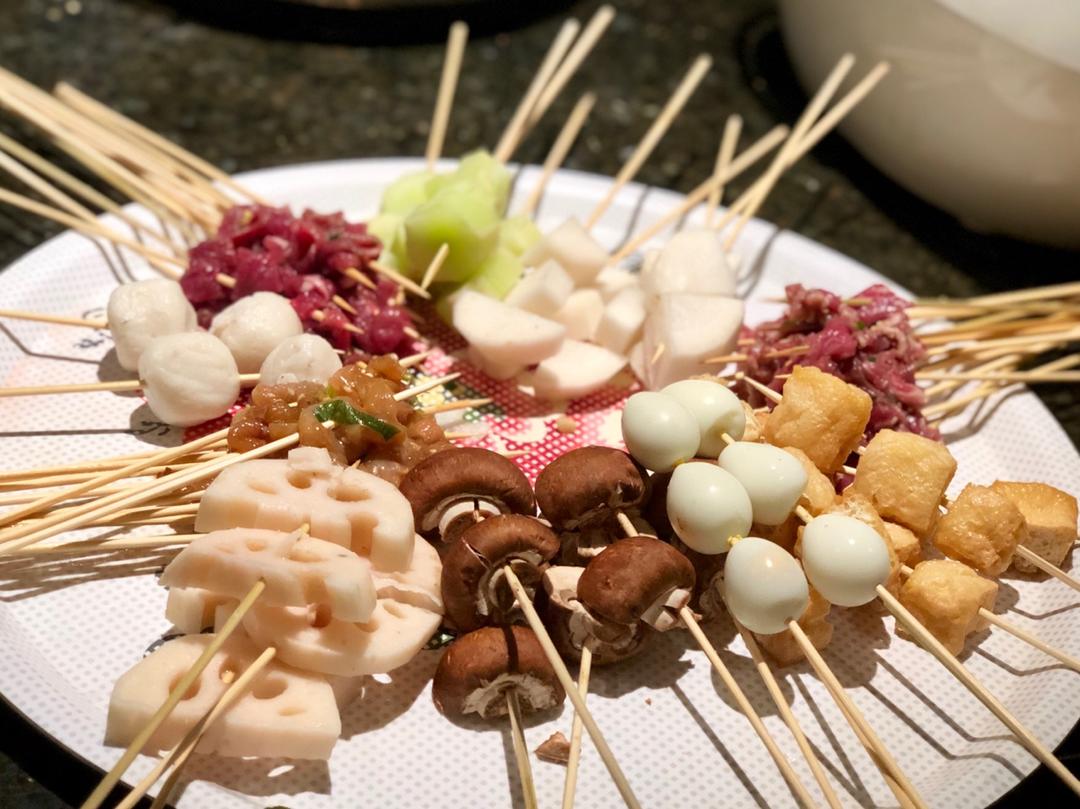 自制串串香（牛肉串，鸡肉串，猪肉串）