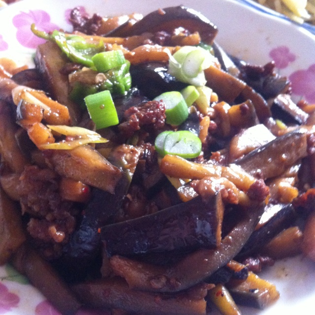 红烧肉末茄子