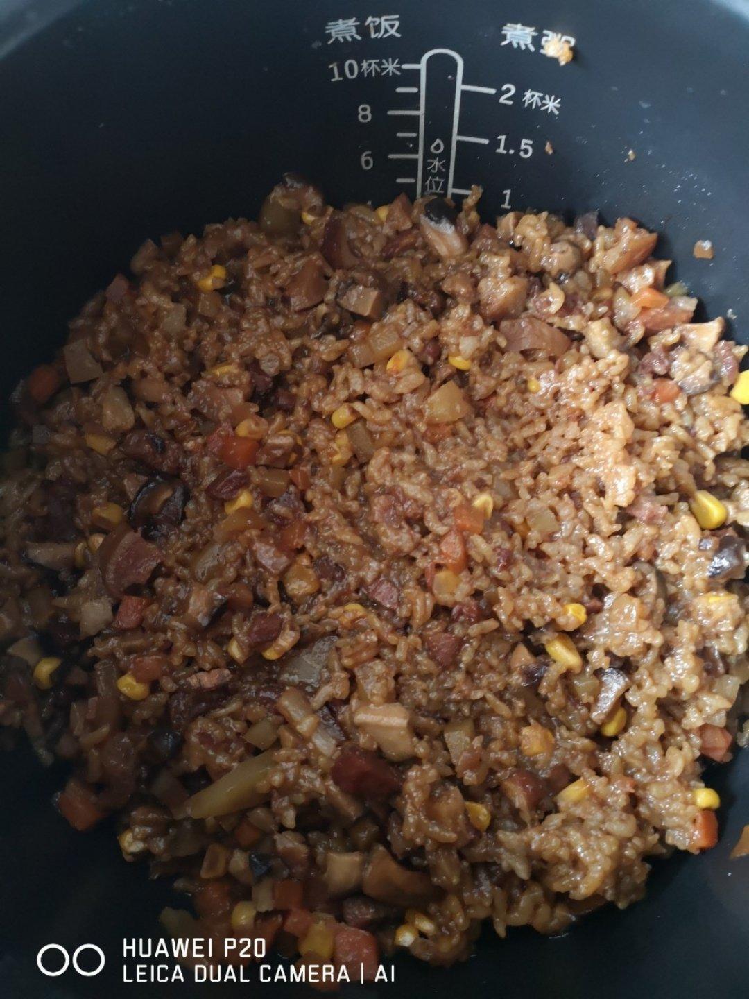 电饭锅版腊肉饭