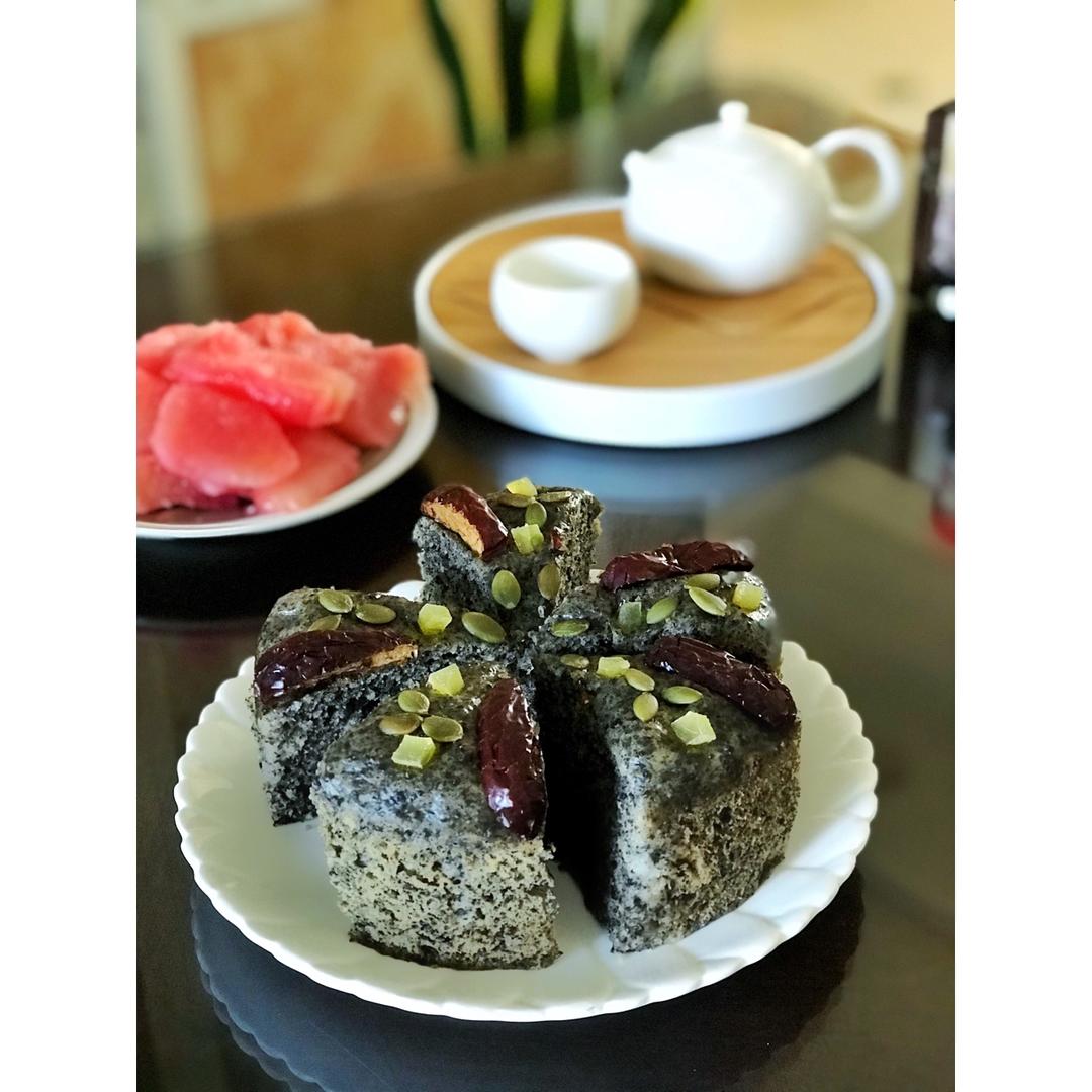 奶香黑芝麻发糕