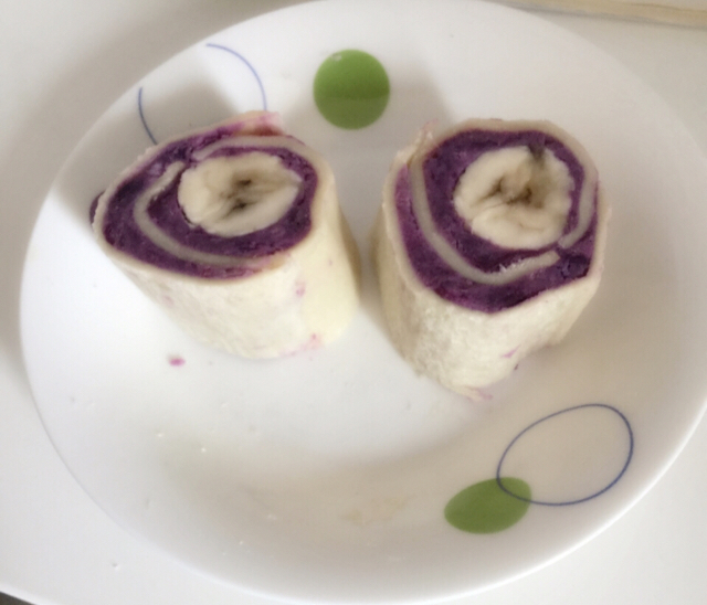 香蕉紫薯卷