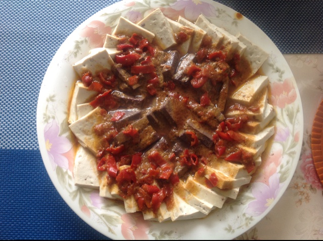 剁椒蒸鸭血豆腐